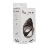 Черное эрекционное виброкольцо Pure Passion Sunset - Lola Games - в Смоленске купить с доставкой