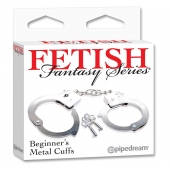 Металлические наручники Beginner s Metal Cuffs - Pipedream - купить с доставкой в Смоленске