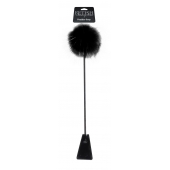 Черный стек Feather Crop с пуховкой на конце - 53,3 см. - Pipedream - купить с доставкой в Смоленске