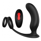 Черный массажер простаты REMOTE P-PLEASER - Dream Toys - в Смоленске купить с доставкой