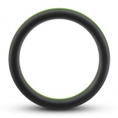 Черно-зеленое эрекционное кольцо Silicone Go Pro Cock Ring - Blush Novelties - в Смоленске купить с доставкой