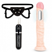 Регулируемые трусики с вибрирующей насадкой - 21 см. - Lux Fetish - купить с доставкой в Смоленске
