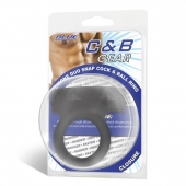 Черное двойное силиконовое кольцо С B GEAR - BlueLine - в Смоленске купить с доставкой