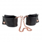 Черные мягкие наручники Entice French Cuffs с цепью - California Exotic Novelties - купить с доставкой в Смоленске