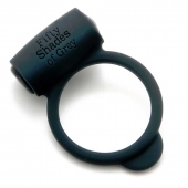 Темно-серое эрекционное кольцо Vibrating Love Ring с вибрацией - Fifty Shades of Grey - в Смоленске купить с доставкой