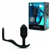 Черное эрекционное кольцо с анальным плагом Snug   Tug - b-Vibe - в Смоленске купить с доставкой
