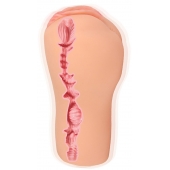 Телесный вибромастурбатор-вагина с рельефом EMILY AUTO - KOKOS - в Смоленске купить с доставкой