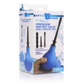 Анальный душ с 3 насадками Premium One-way Valve Anal Douche Set - XR Brands - купить с доставкой в Смоленске