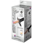 Пояс-трусики с насадкой Glamour Silver - 15,5 см. - LOVETOY (А-Полимер) - купить с доставкой в Смоленске