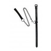 Черный ошейник Sin с поводком - Lola Games - купить с доставкой в Смоленске