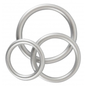 Набор из 3 эрекционных колец под металл Metallic Silicone Cock Ring Set - Orion - в Смоленске купить с доставкой