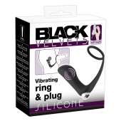 Черное эрекционное кольцо с анальной вибропробкой Vibrating Ring   Plug - Orion - в Смоленске купить с доставкой
