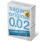 Ультратонкие презервативы Sagami Original 0.02 Extra Lub с увеличенным количеством смазки - 3 шт. - Sagami - купить с доставкой в Смоленске