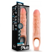 Телесный реалистичный фаллоудлинитель 9 Inch Silicone Cock Sheath Penis Extender - 22,86 см. - Blush Novelties - в Смоленске купить с доставкой