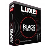 Черные презервативы LUXE Royal Black Collection - 3 шт. - Luxe - купить с доставкой в Смоленске