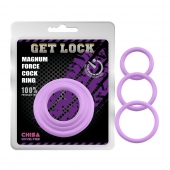 Набор из 3 сиреневых эрекционных колец Magnum Force Cock Ring - Chisa - в Смоленске купить с доставкой
