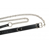 Черный ошейник с поводком Wild - Lola Games - купить с доставкой в Смоленске