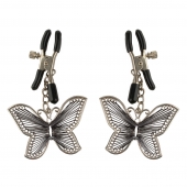 Зажимы на соски с бабочками Butterfly Nipple Clamps - Pipedream - купить с доставкой в Смоленске