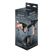 Черный пояс для женщин BEST SELECT с 3 насадками - LOVETOY (А-Полимер) - купить с доставкой в Смоленске