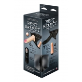 Черный женский пояс BEST SELECT с 3 насадками и вибрацией - LOVETOY (А-Полимер) - купить с доставкой в Смоленске