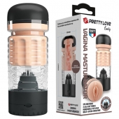 Вибромастурбатор-вагина Emily в черной колбе - Baile - в Смоленске купить с доставкой