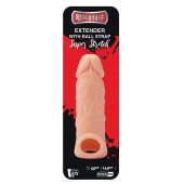 Телесная насадка EXTENDER WITH BALL STRAP 5.5 - 14 см. - Dream Toys - в Смоленске купить с доставкой