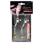 Оригинальные зажимы на соски с желтыми шариками - Notabu - купить с доставкой в Смоленске