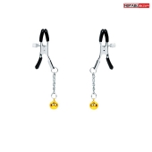 Оригинальные зажимы на соски с желтыми шариками - Notabu - купить с доставкой в Смоленске