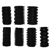 Набор из 7 черных насадок PENIS SLEEVES SET - Dream Toys - в Смоленске купить с доставкой
