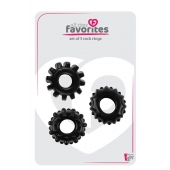 Набор из 3 черных эрекционных колец SET OF 3 COCKRINGS - Dream Toys - в Смоленске купить с доставкой