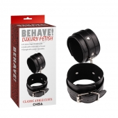 Черные оковы Classic Ankle Cuffs - Chisa - купить с доставкой в Смоленске