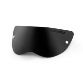 Черная плотная кожаная маска на глаза - БДСМ Арсенал - купить с доставкой в Смоленске