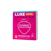 Презервативы с ароматом клубники LUXE Royal Strawberry Collection - 3 шт. - Luxe - купить с доставкой в Смоленске