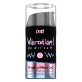Жидкий интимный гель с эффектом вибрации Vibration! Bubble Gum - 15 мл. - INTT - купить с доставкой в Смоленске