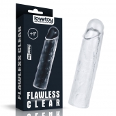 Прозрачная насадка-удлинитель Flawless Clear Penis Sleeve Add 1 - 15,5 см. - Lovetoy - в Смоленске купить с доставкой
