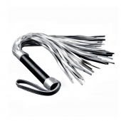 Серебристая плетка Struggle My Flogger с черной ручкой - 45 см. - Lovetoy - купить с доставкой в Смоленске