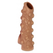 Телесная насадка с бугорками и открытой головкой Nude Sleeve M - 12 см. - KOKOS - в Смоленске купить с доставкой