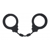 Черные силиконовые наручники Suppression - Lola Games - купить с доставкой в Смоленске