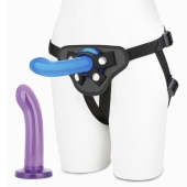 Страпон унисекс Beginners Strap-On с 2 насадками - 15 и 13 см. - Lux Fetish - купить с доставкой в Смоленске