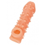 Телесная закрытая насадка с пупырышками Cock Sleeve Size L - 17,6 см. - KOKOS - в Смоленске купить с доставкой