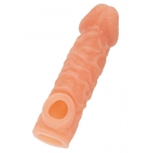 Телесная закрытая насадка с шершавой головкой Cock Sleeve Size L - 17,6 см. - KOKOS - в Смоленске купить с доставкой