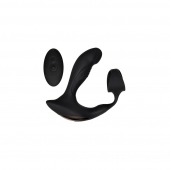 Черный вибромассажер простаты с эрекционным кольцом Strapped   Tapped - Zero Tolerance - в Смоленске купить с доставкой