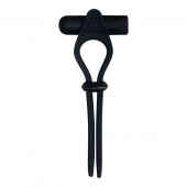 Черное эрекционное лассо с вибропулей Black Tie Affair - Zero Tolerance - в Смоленске купить с доставкой