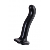 Черный стимулятор для пар P G-Spot Dildo Size L - 19 см. - Strap-on-me - в Смоленске купить с доставкой