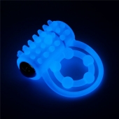 Голубое, светящееся в темноте виброкольцо Lumino Play Vibrating Penis Ring - Lovetoy - в Смоленске купить с доставкой