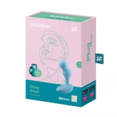 Голубой анальный вибростимулятор Deep Driver - 11,2 см. - Satisfyer - в Смоленске купить с доставкой