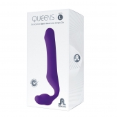 Фиолетовый безремневой страпон Queens L - Adrien Lastic - купить с доставкой в Смоленске