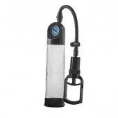 Прозрачная вакуумная помпа с манометром Deluxe Penis Pump - Dream Toys - в Смоленске купить с доставкой