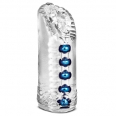 Прозрачный мастурбатор-вагина с 5 стимулирующими бусинами Snatch - Blush Novelties - в Смоленске купить с доставкой