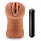 Мастурбатор-вагина цвета карамели Julieta с вибрацией - Blush Novelties - в Смоленске купить с доставкой